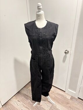 Black Denim Jumpsuit with tags